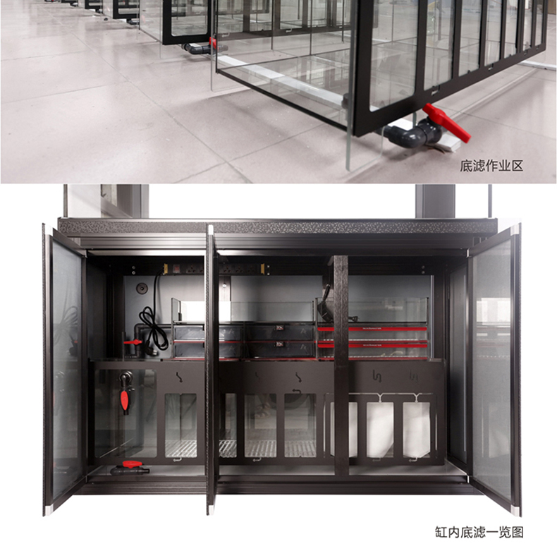 專業(yè)定制各種大型金晶超白魚缸