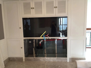 客廳嵌入式淡水魚缸案例——龍威水族